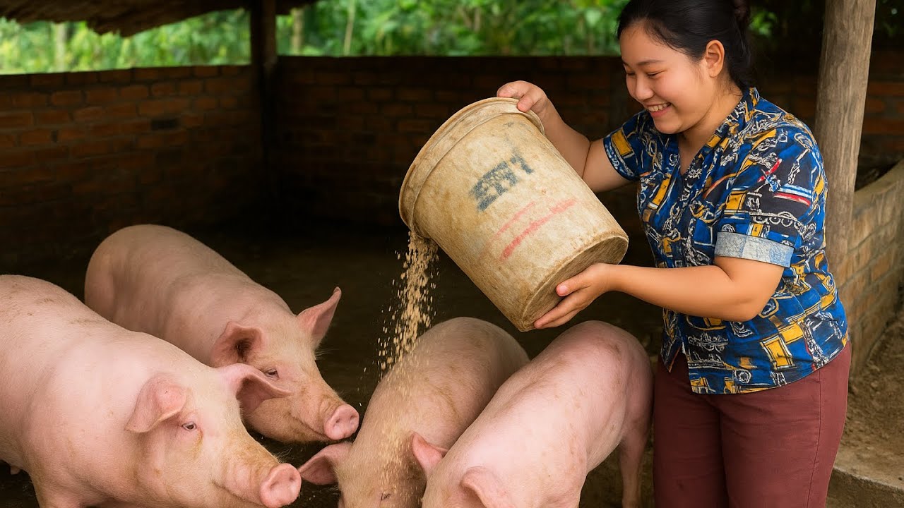 🐷 Feeding Happy Pigs | Daily Farm Life in Action 🌾