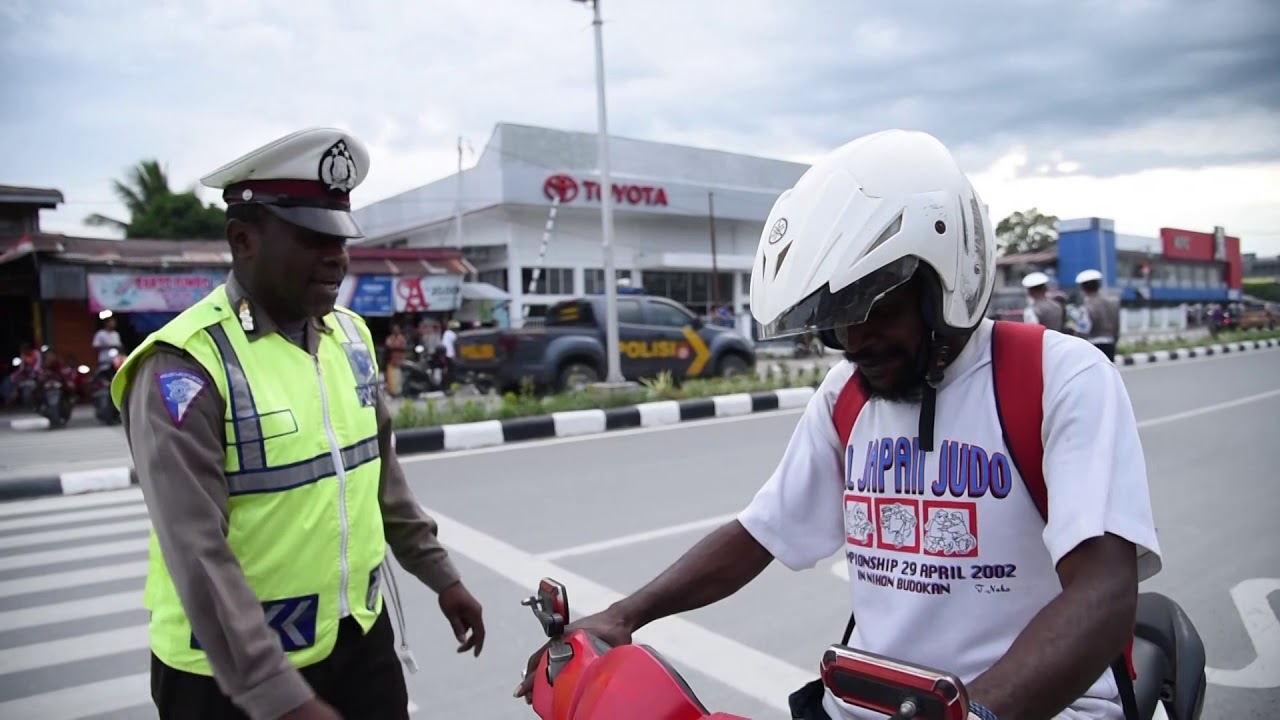 Inilah Aksi Sat Lantas Polres Mimika