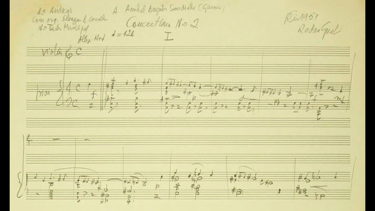 Radamés Gnattali - Concertino No.2 para violão (Raphael Rabello, violão; Radamés Gnattali, piano)