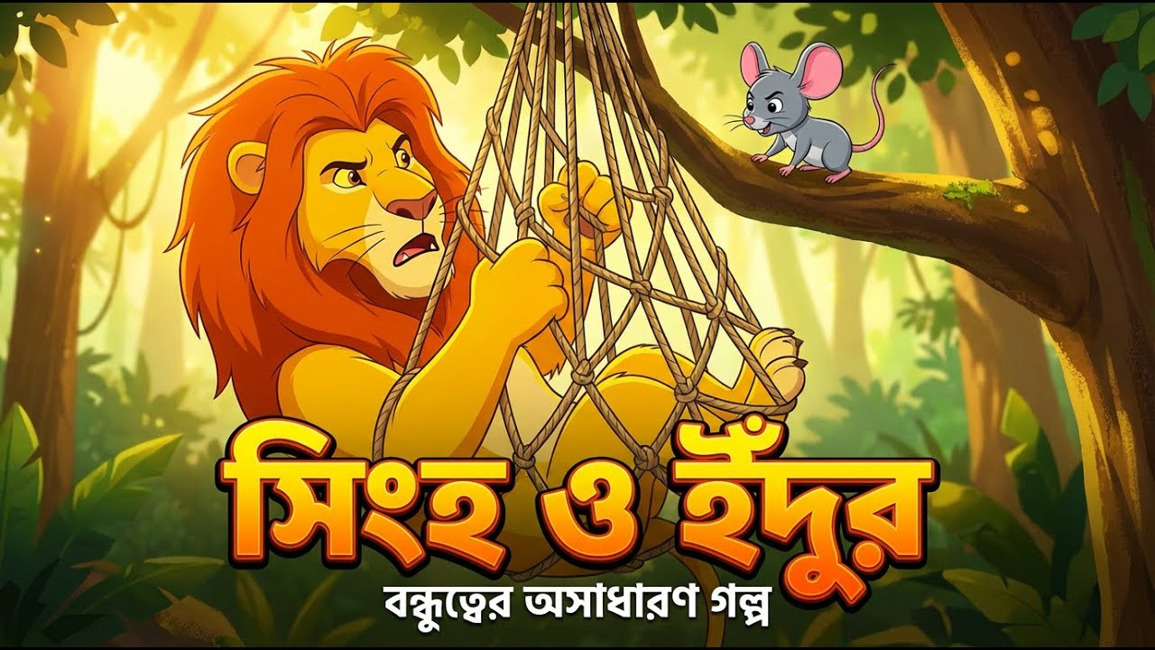 সিংহ ও ইঁদুরের বন্ধুত্ব | The Lion and the Mouse | বাংলা কার্টুন গল্প | Bangla Cartoon Story