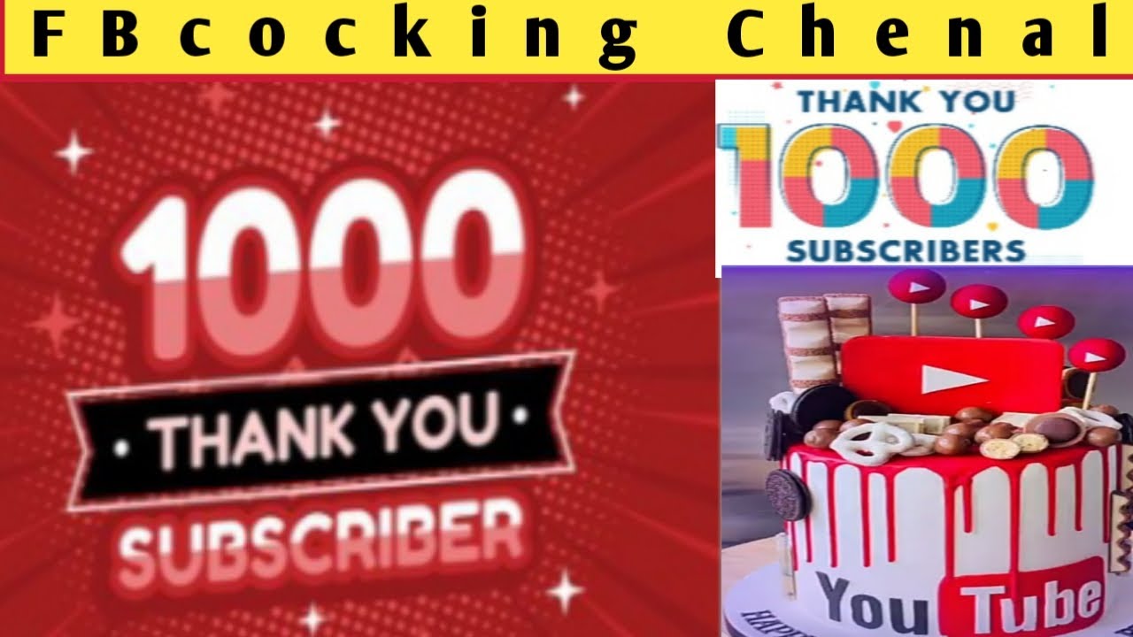 1000+subscribers cellibration FBcocking chenal Thank you My You Tube Family #FBcockingchenal #1000+