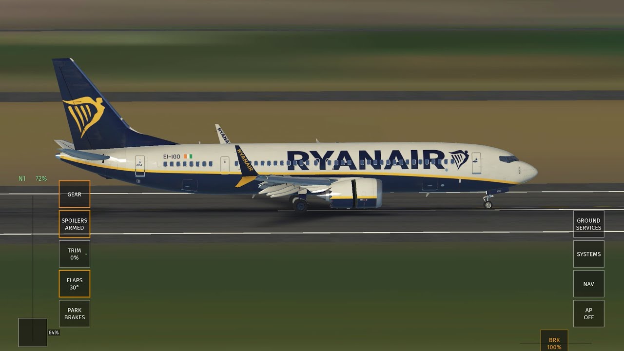 Infinite Flight- Rovaniemi (EFRO) to Liverpool John Lennon (EGGP) Ryanair 737 MAX 8-200