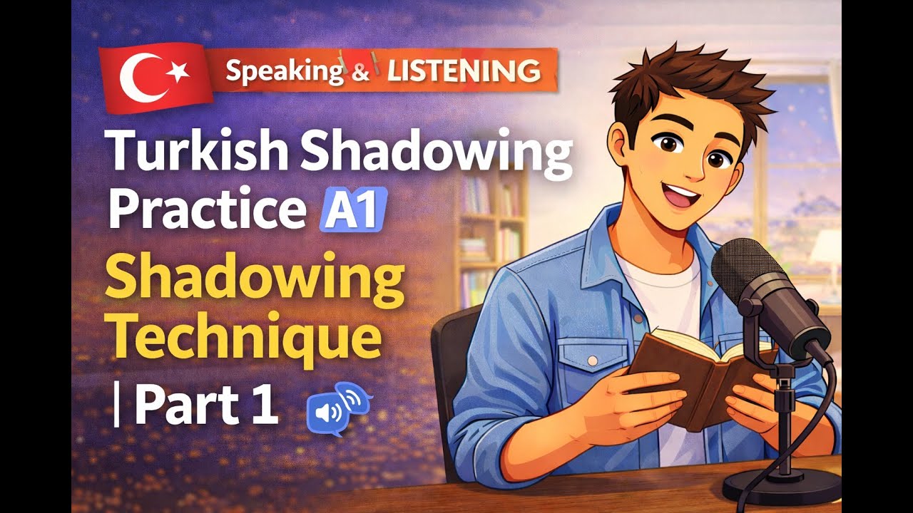 Learn Turkish with Shadowing – A1 Speaking Practice | Part 1
