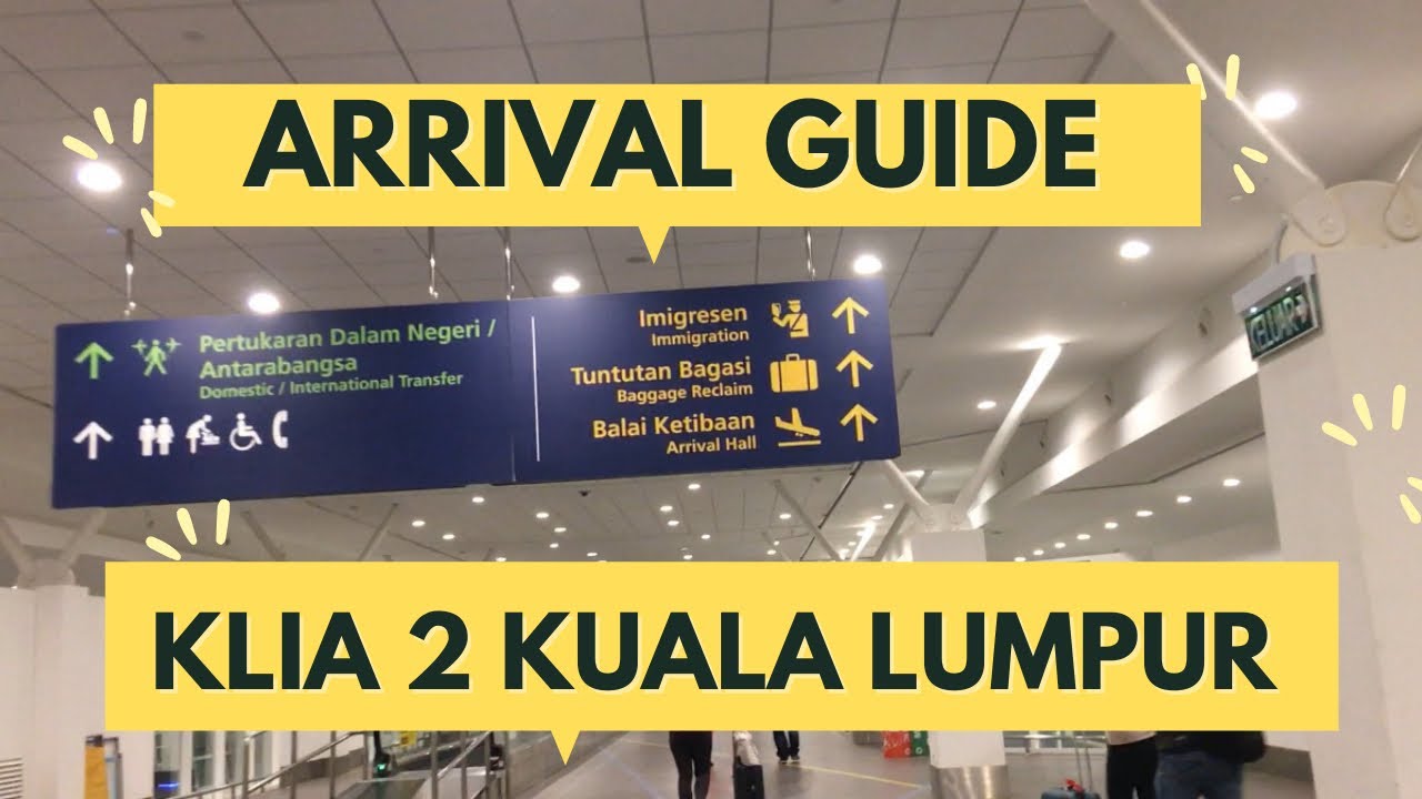 Walking Tour International Airport Arrival KLIA 2 Kuala Lumpur Malaysia from Philippines 2022