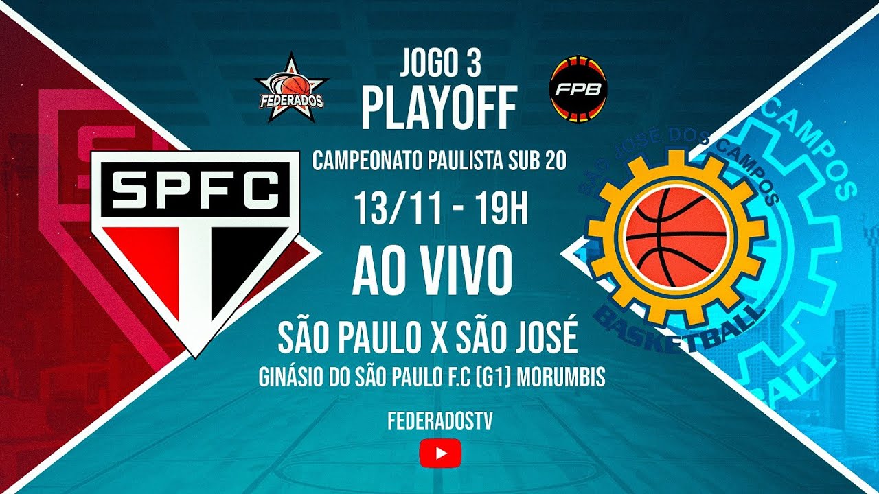 FPB PLAYOFFS | JOGO 3 | SUB-20 | SÃO PAULO X SÃO JOSÉ DOS CAMPOS