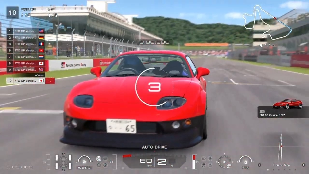 PS4 GT7 3/6ウィークリーチャレンジ「三菱FTOワンメイク」オートポリス　5周（難易度イージー設定）