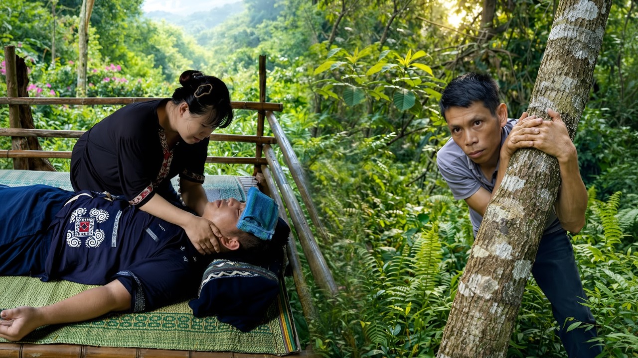The father watched his daughter take care of her seriously ill boyfriend, cooking porridge for him