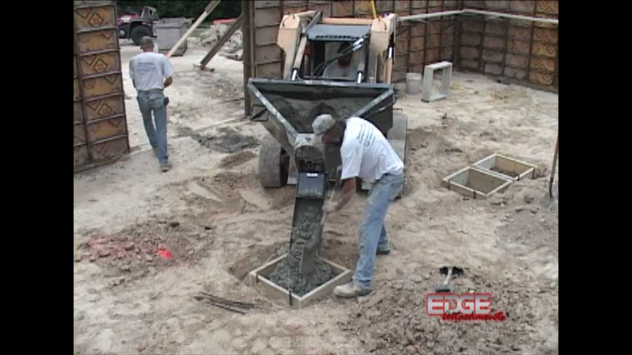 EDGE Concrete Placing Bucket Where a Cement Truck Won't Fit