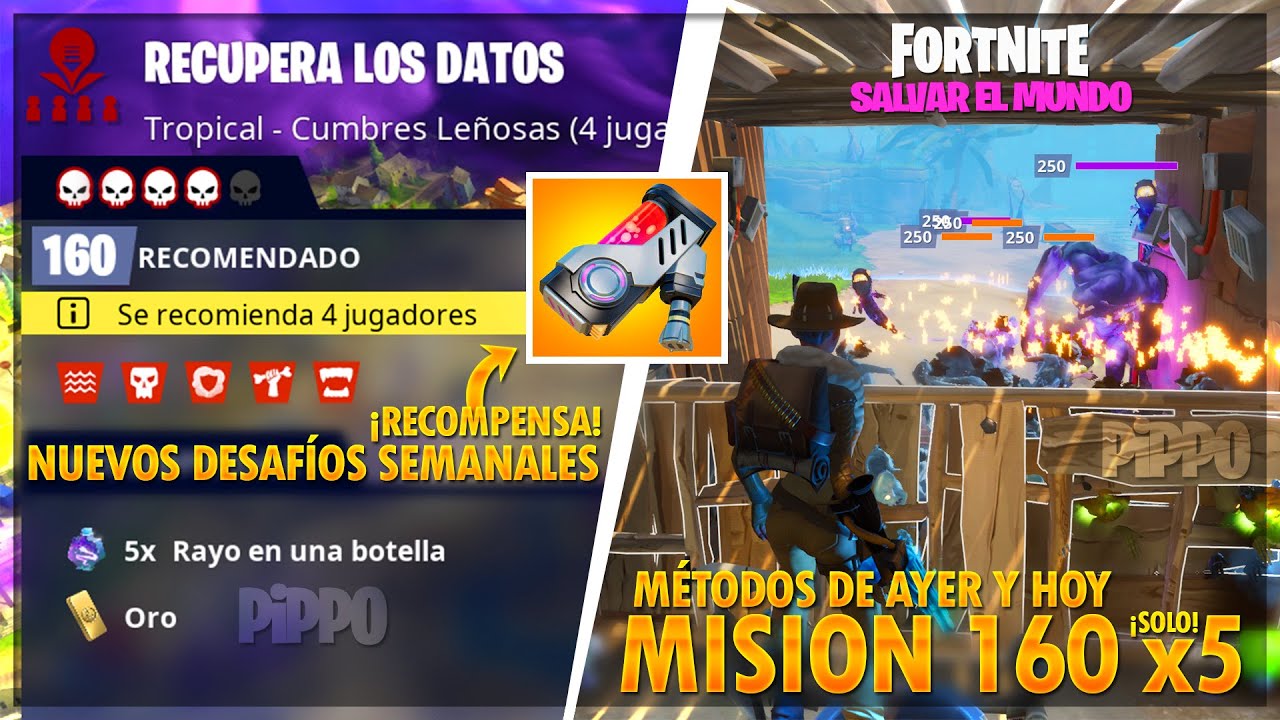 MISI&Oacute;N 160 x5 SOLO - LOS M&Eacute;TODOS DE SIEMPRE - FORTNITE SALVAR EL MUNDO