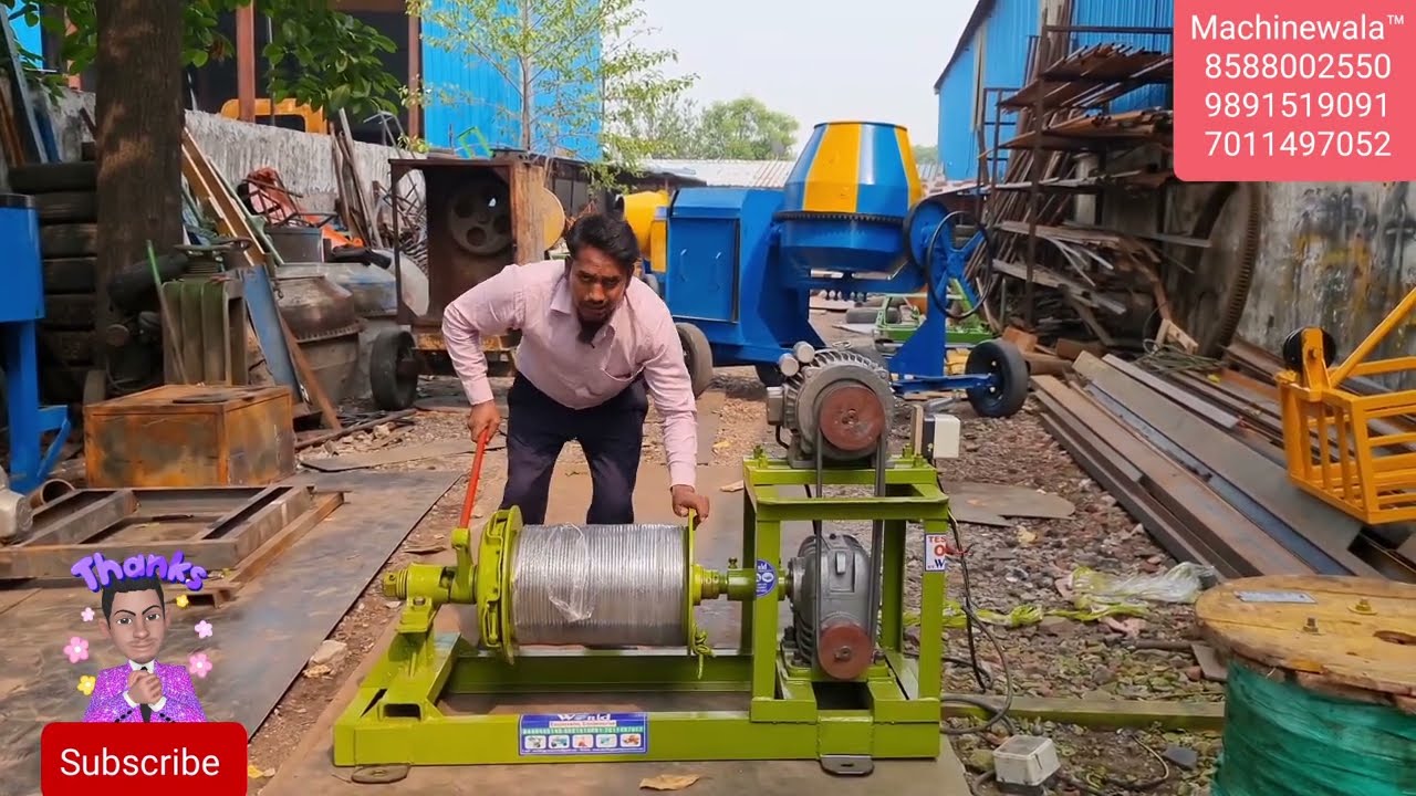 Calutch Type Deshi Winch || Ropeway Single Phase Electric motor Operate || Ropeway Baskett