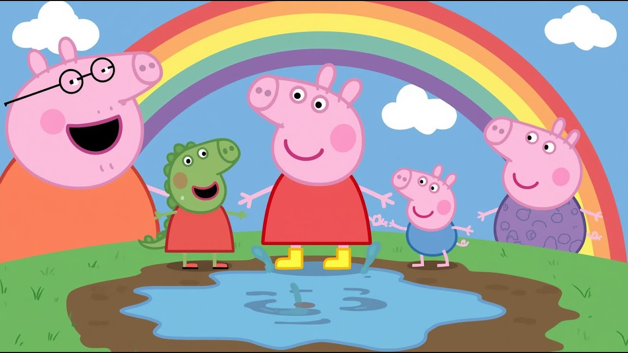 Peppa Pig Jumping in Muddy Puddles 🐷🌈 | Fun Rainy Day Story for Kids