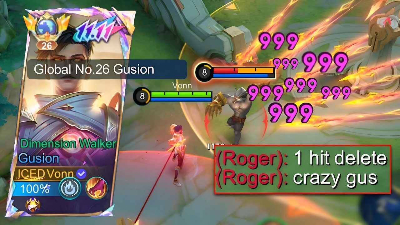 GUSION LIGHTNING SPEED ONE SHOT COMBO! BEST GUSION BUILD 2026🔥 -MLBB