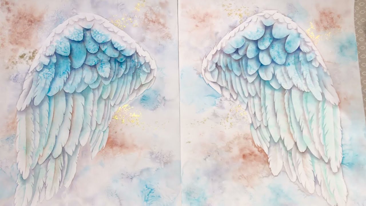 Angel Wings Watercolour Painting