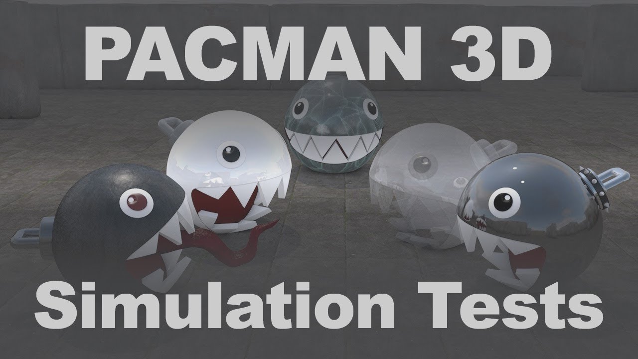 PACMAN 3D – Mechanical Chain Interaction Compilation | Cinema 4D Dynamics & Motion Test