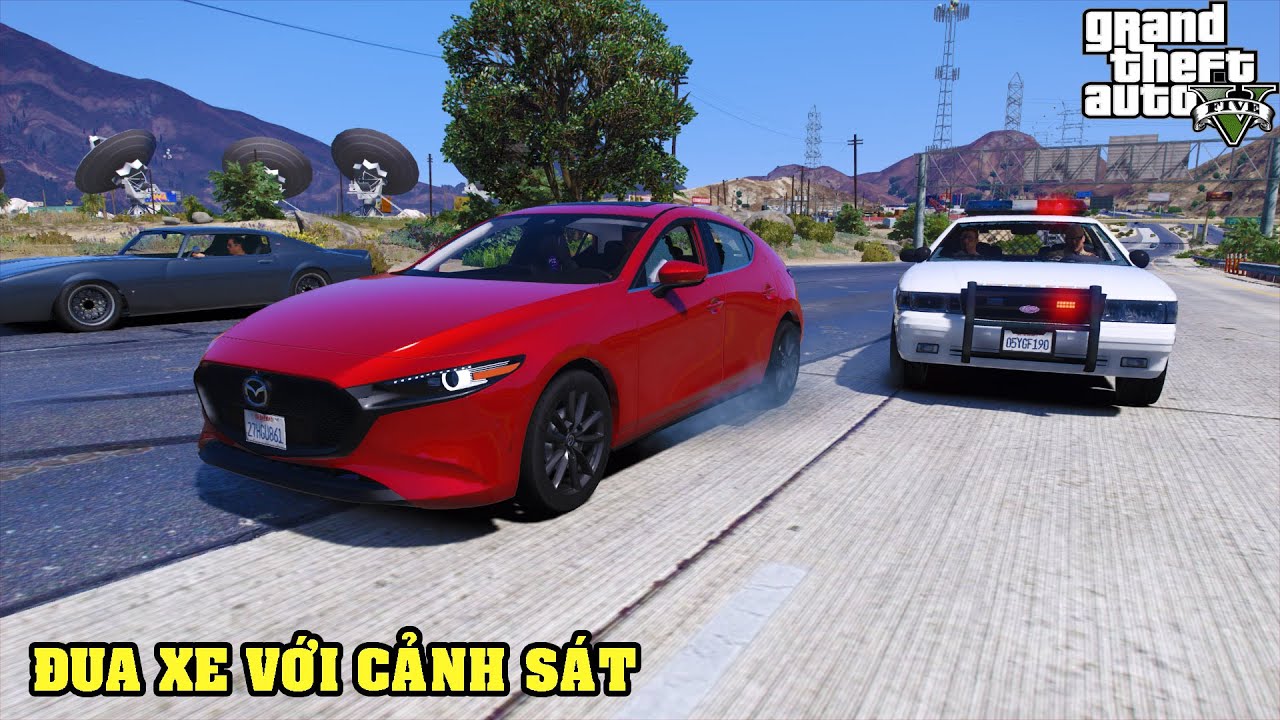 GTA 5 [Trải Nghiệm Xe] #9: Mazda 3 Gạ Đua Xe Với Mọi Người Gặp Trúng Cảnh Sát Bị Đuổi Chạy SML
