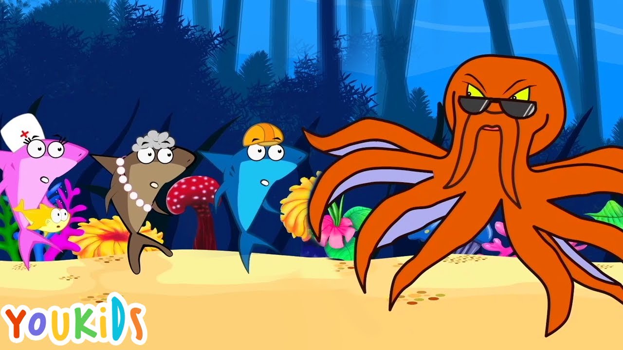 Baby Shark Family Met Octopus | Song for Kids