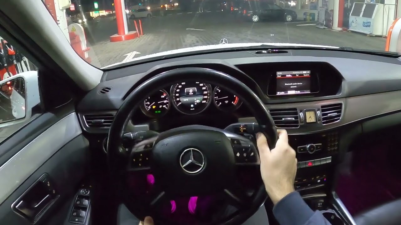 Test Drive Mercedes W212 (ASMR) - Acceleration, Emergency Braking & Engine View