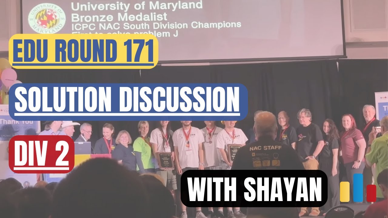 Codeforces Educational Round 171 (Div 2) - Programming Contest Solution Discussion