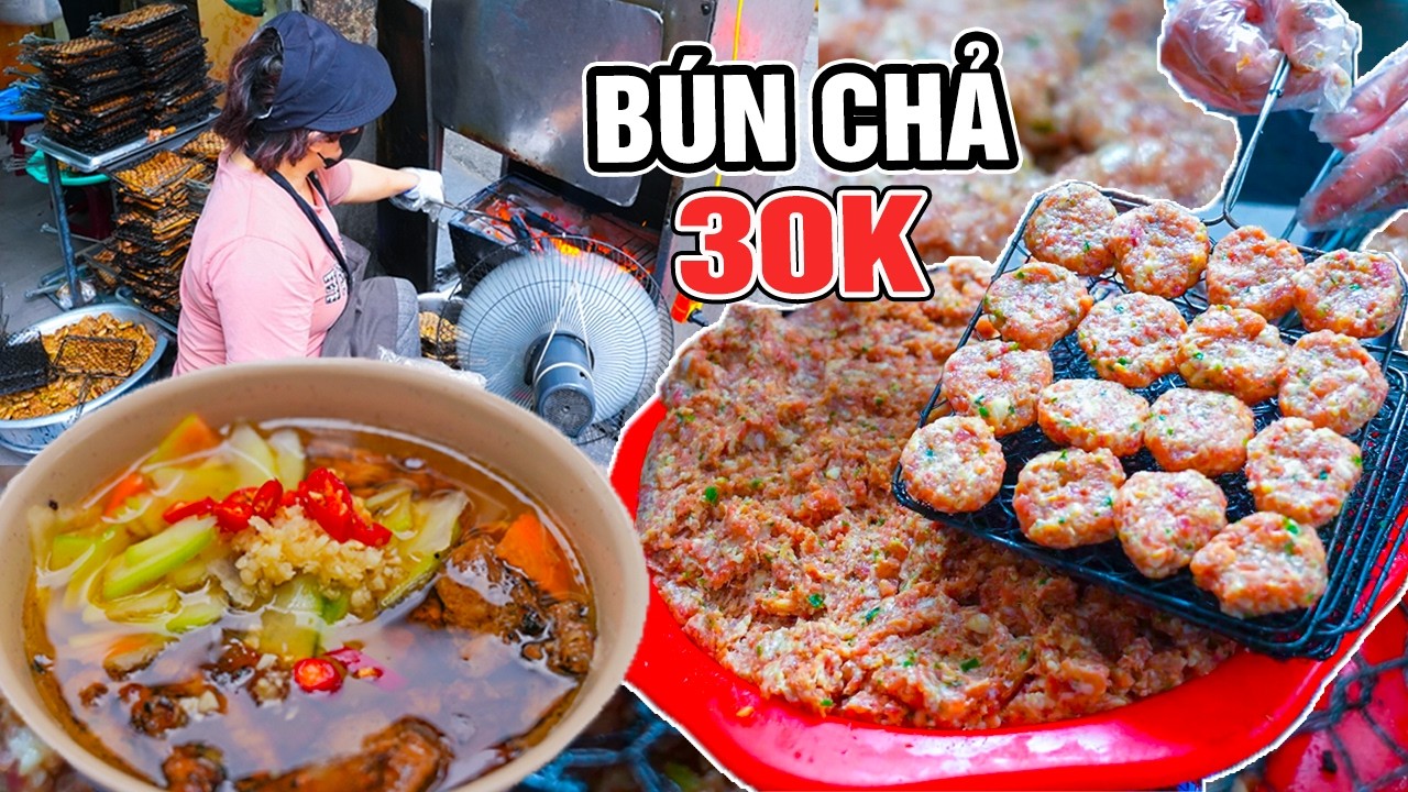Bún Chả Rất Đông - Khách truyền miệng - Bán hàng tấp nập suốt trưa
