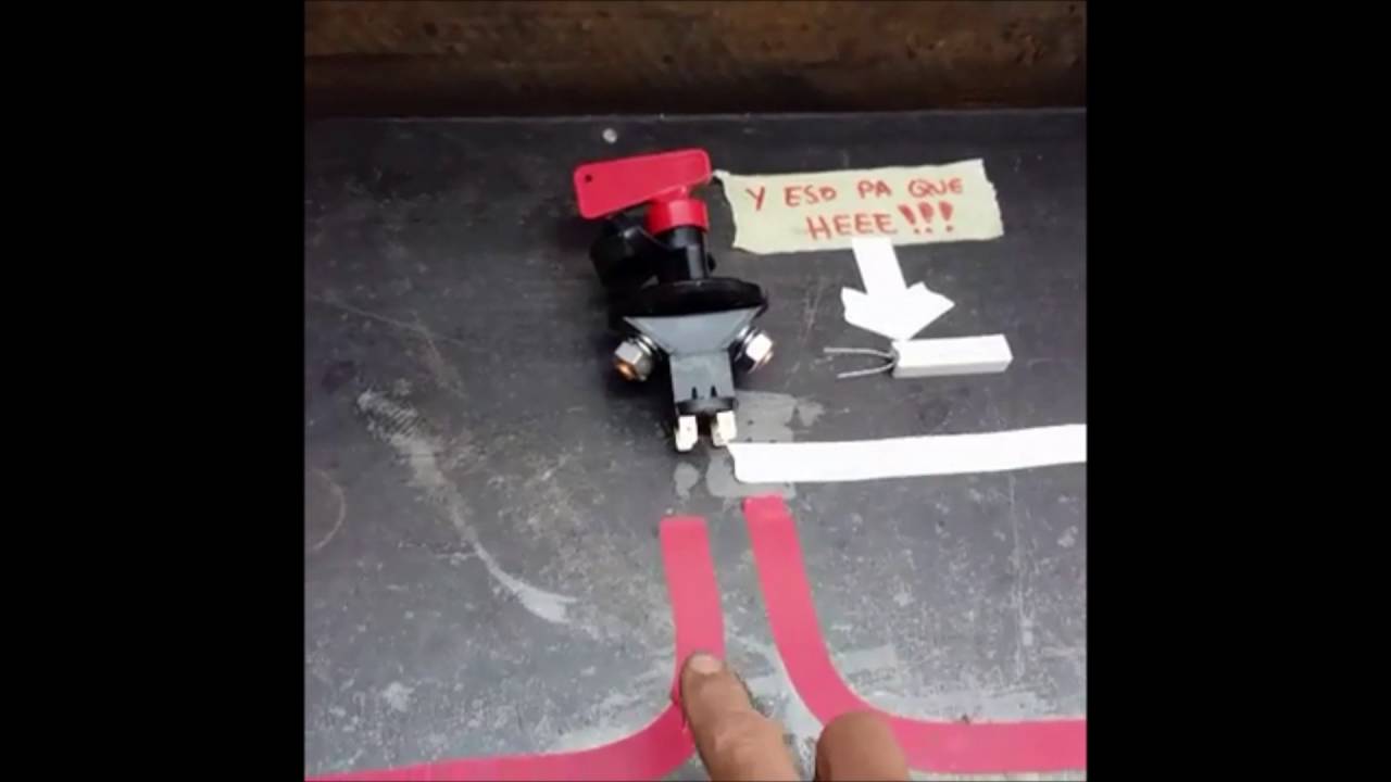 como instalar un corta corriente o desconectador de bateria