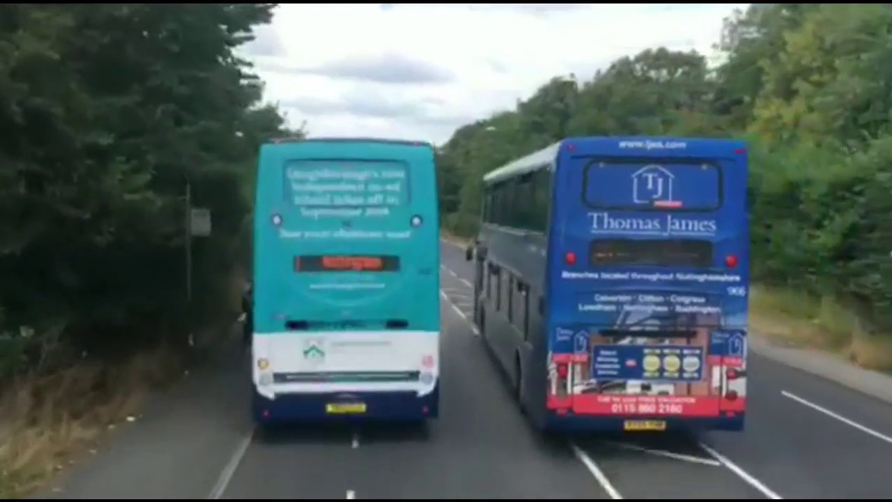 Nottingham City Transport Scania N270UD Omnidekka YT09YHW Navy Line 1 Diversions