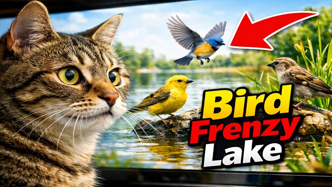 Cat TV 4K HDR: Birds at the Lake 🐦🌿 | Relaxing Videos for Cats to Watch