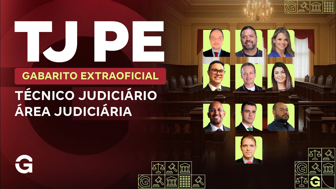 Concurso TJ PE | Gabarito Extraoficial | T&eacute;cnico Judici&aacute;rio: &Aacute;rea Judici&aacute;ria
