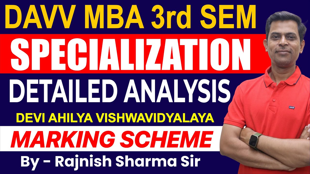 Mba 3rd Sem Syllabus | mba 3rd sem specialization | davv indore mba syllabus | rajnish sharma sir