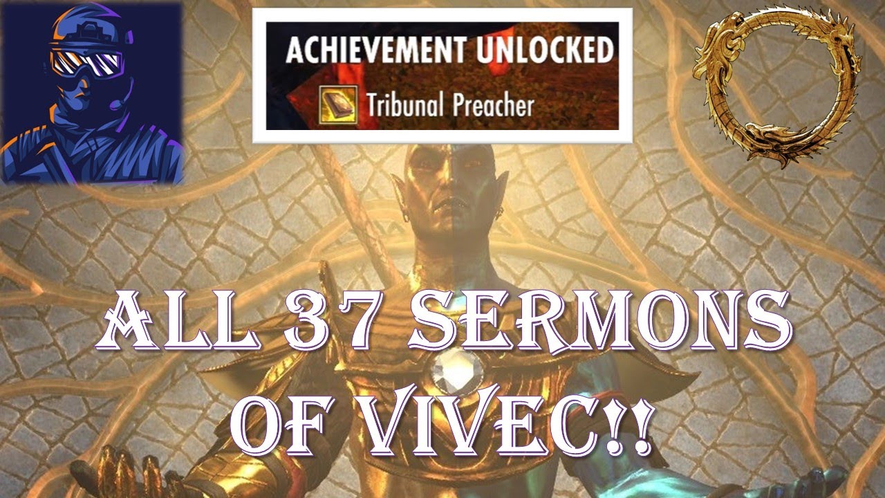 ESO: Tribunal Preacher Achievement Guide (All Sermons of Vivec Locations)