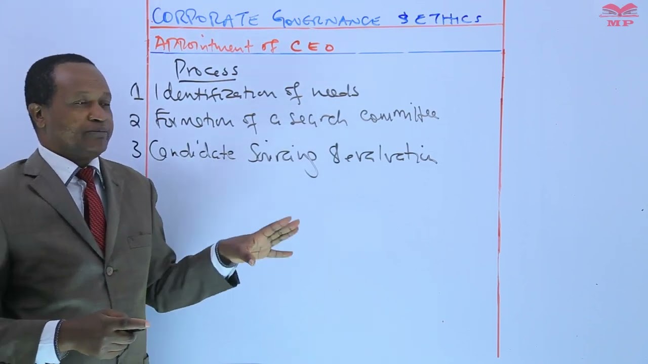 Appointment of the CEO
