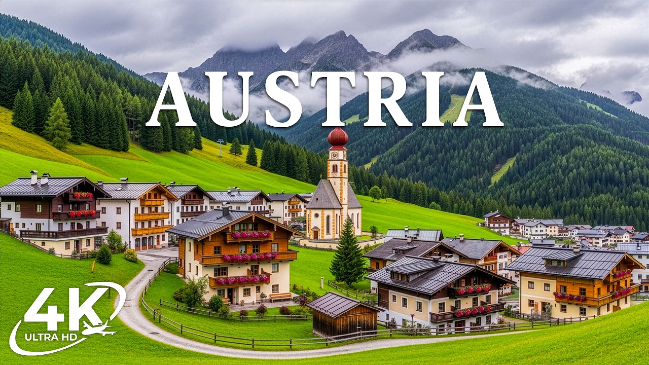 Austria 4K | Misty Valleys Rise &ndash; Salzburg Town, Alpine Hills & Rivers Through Old Stone Streets
