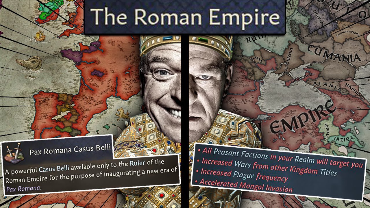 You have to WORLD CONQUEST as ROME or you COLLAPSE in CK3