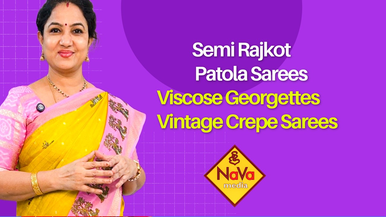Semi Rajkot Patola Sarees | Viscose Georgettes | Vintage Crepe Sarees | FREE Shipping | LIVE SALE