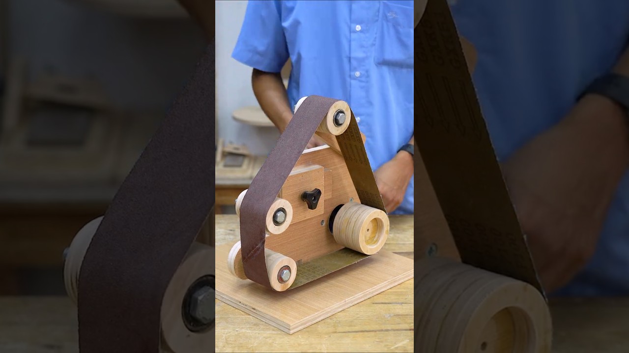 AWESOME Homemade Belt Sander with Water Pump System #sawblade #woodworkingtools #woodwork