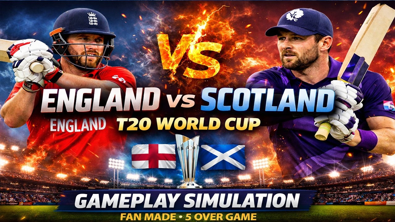 England vs Scotland 🔥 | T20 World Tournament | 5-Over Gameplay Simulation