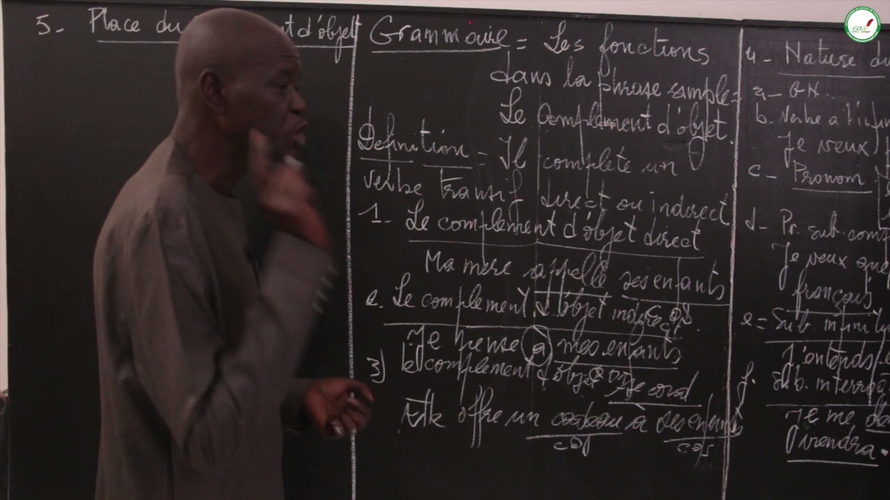 Cours - Troisième - Français : les fonctions dans la phrase simple: le complément d'objet / S1