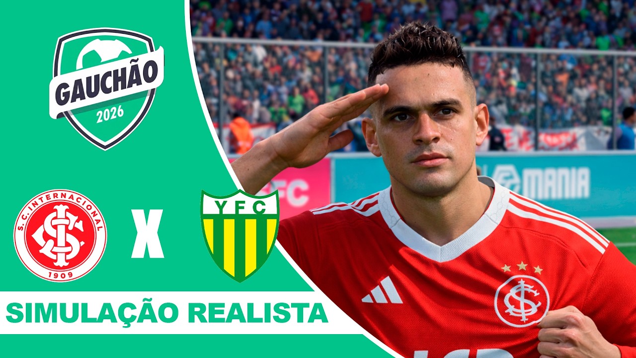 INTERNACIONAL  X YPIRANGA-RS | Campeonato Gaúcho 2026 - SEMINAL | Simulação Realista