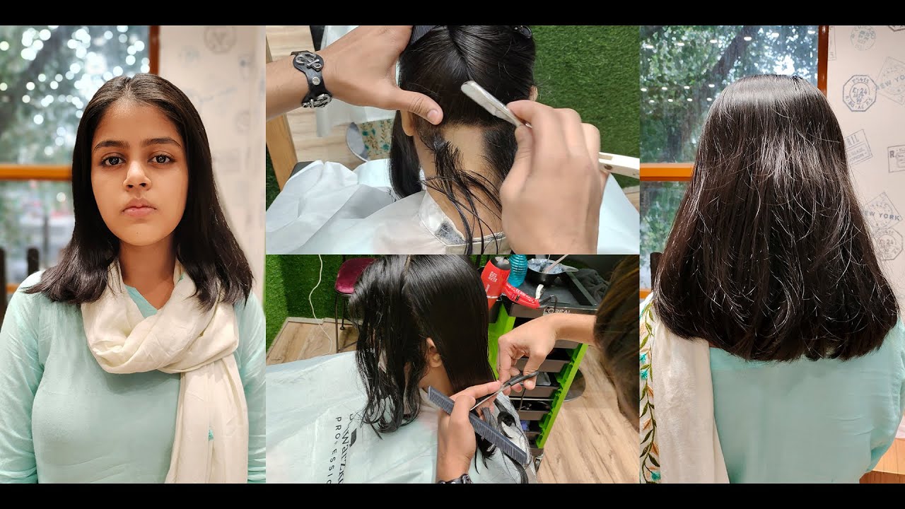 Chop My Hair Short With Nape Clean | Chin Length Short Bob Haircut | Pineapple Salon | Haircut 2023