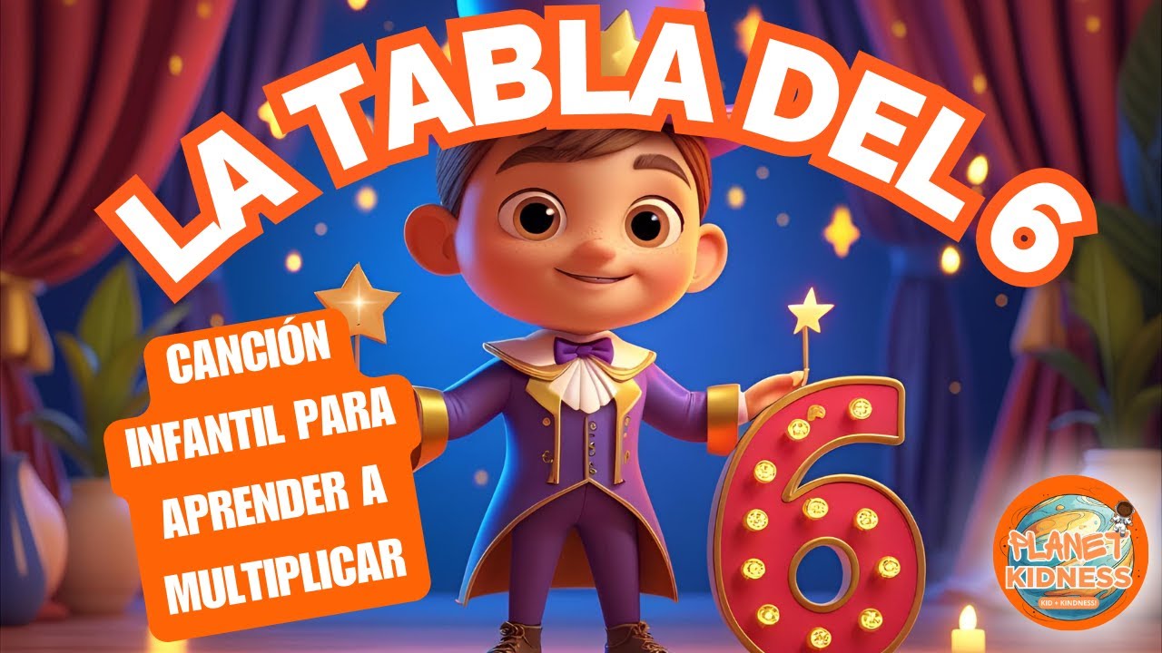 Aprende la tabla del 6 en minutos con esta canción divertida | Aprender a Multiplicar Cantando