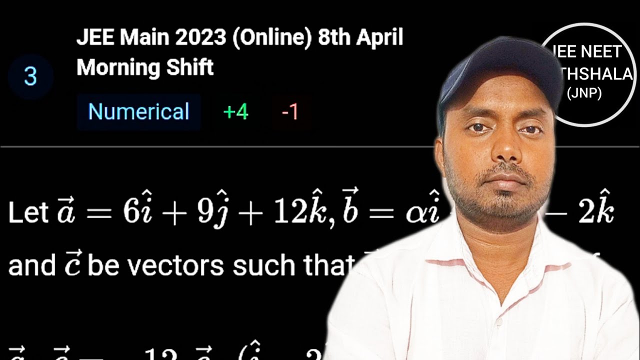 IIT JEE mains vector plane 3D pyq 2023 