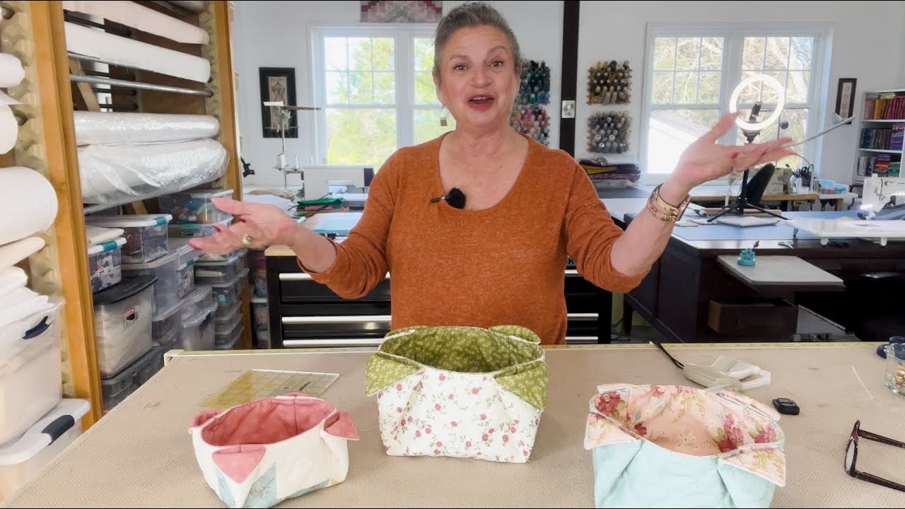 Fabric Flower Petal Basket Tutorial - Americana Quilting