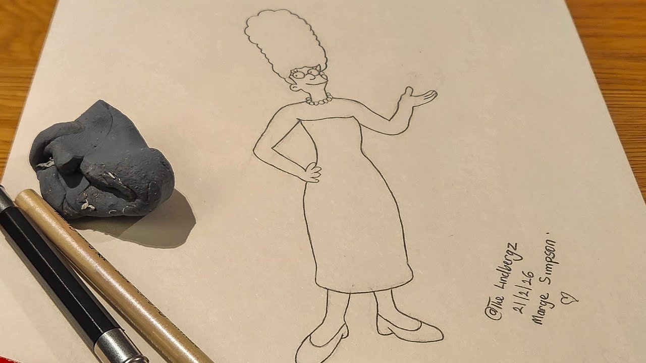 Trying to Draw Marge Simpson 🎨 | Relaxed Sketch Before Eurovision