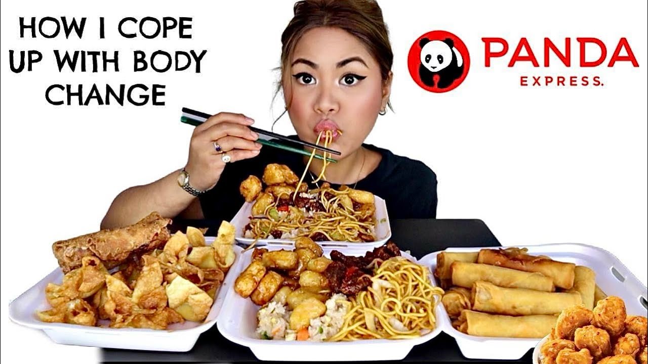PANDA EXPRESS MUKBANG AND ASMR (BEYOND ORANGE CHICKEN, LO MEIN, HONEY WALNUT SHRIMP, EGG ROLLS)