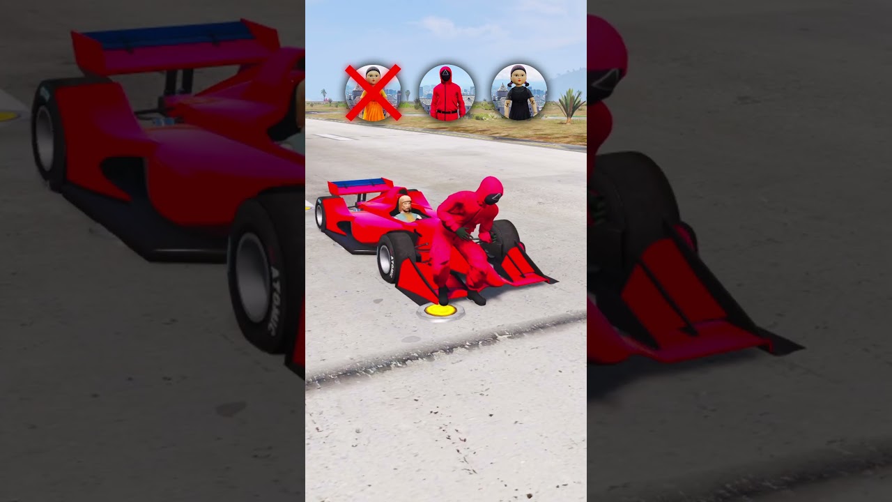 Wyzwanie Formuły z Tęczową Lalką i Żołnierzami z Squid Game w GTA 5 #gta5