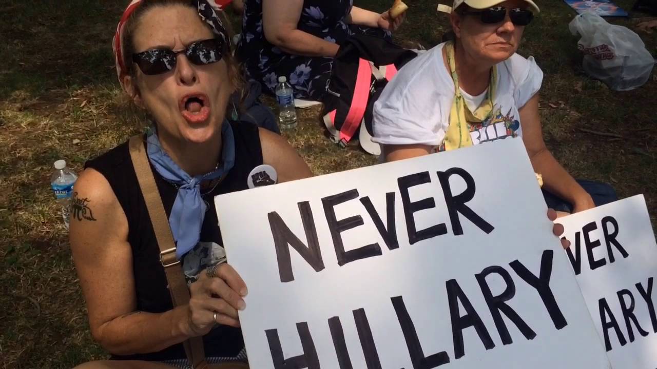 DNC 2016: Bernie Sanders supporters protest outside the Democratic National Convention