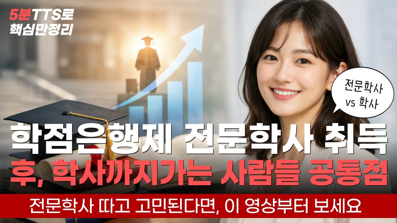 학점은행제 전문학사 취득 이후, 학사까지 가는 사람들의 공통점