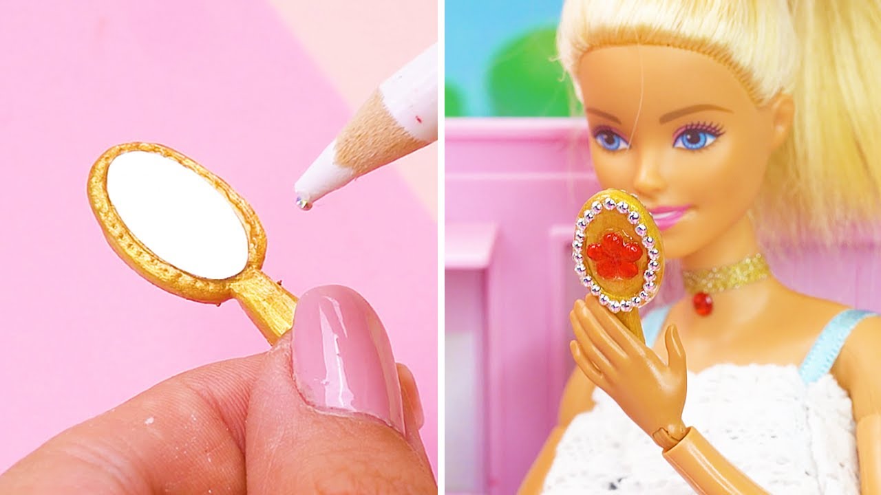 How to make Miniature Mirror | MINIATURE IDEAS FOR DOLLHOUSE | #Shorts