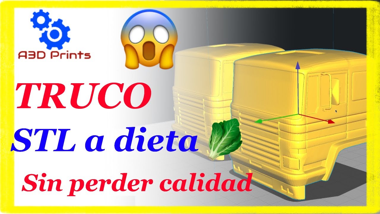 🤯 TRUCO para REDUCIR el peso de tu STL 🥬 sin perder CALIDAD y GRATIS con Meshmixer super FACIL
