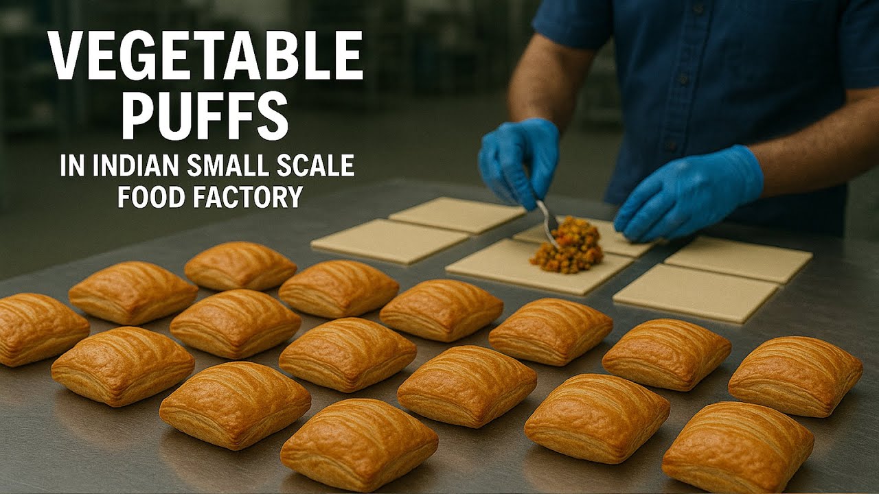 How it&rsquo;s Made - Vegetable Puffs Making Process in Raalice Food Factory