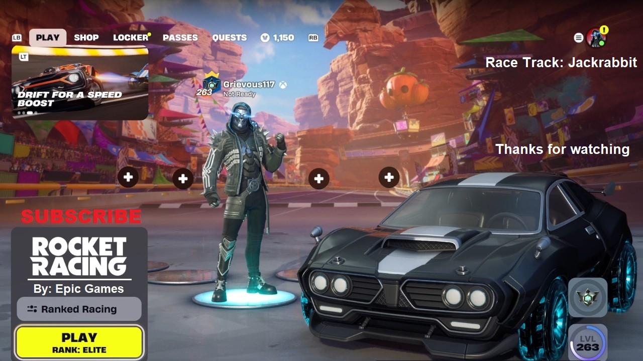 Fortnite: Rocket Racing Ranked Gameplay | Skull Raider